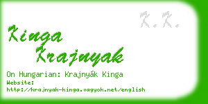 kinga krajnyak business card